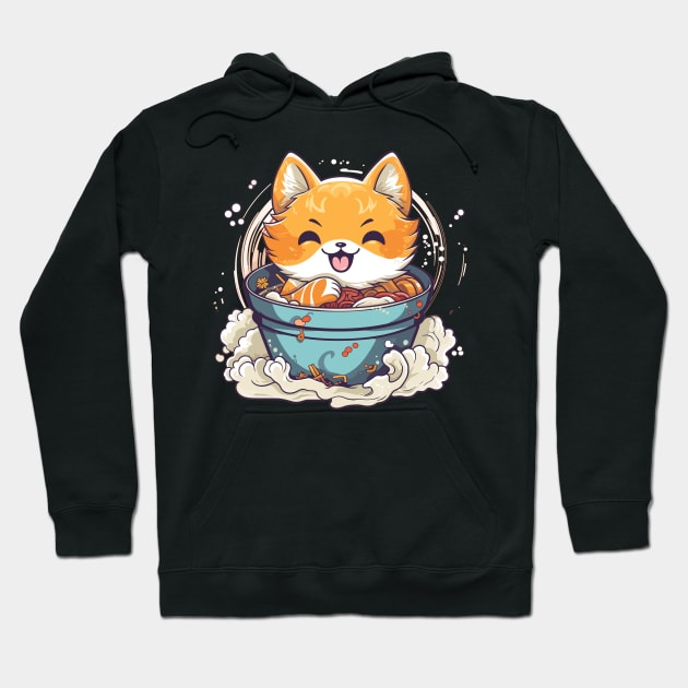 Fox in Ramen Hoodie by alexrobleto